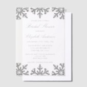 Silver Snowflake Winter Brautparty Pergament Einladungen (Versetzt)