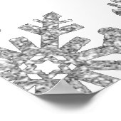 Silver Snowflake Winter Brautparty Poster (Ecke)