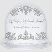 Silver Snowflake Winter Brautparty Schneekugeln (Rückseite)
