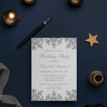 Silver Snowflake Winter Geburtstagsparty