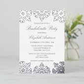 Silver Snowflake Winter Junggeselinnen-Abschied Folieneinladung (Stehend vorne)