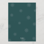 Silver Snowflake Winter Onderland 1st Birthday Einladung (Rückseite)