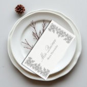 Silver Snowflake Winter Quinceanera Serviette