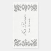 Silver Snowflake Winter Quinceanera Serviette (Vorderseite)