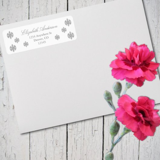 Silver Snowflake Winter Rücksendeadresse