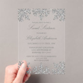Silver Snowflake Winter Sweet 16 Acryleinladungen (Insitu (Handheld))