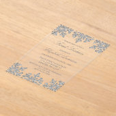 Silver Snowflake Winter Sweet 16 Acryleinladungen (Ablage )