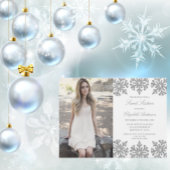 Silver Snowflake Winter Sweet 16 Einladung