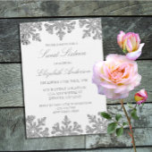 Silver Snowflake Winter Sweet 16 Einladung