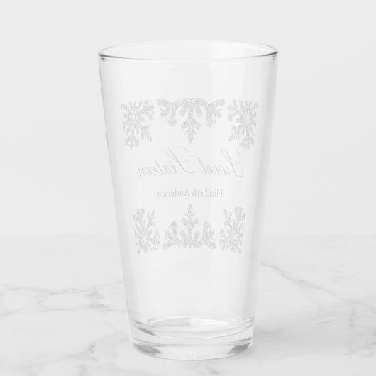 Silver Snowflake Winter Sweet 16 Glas (Rückseite)