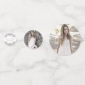 Silver Snowflake Winter Sweet 16 Konfetti (Rückseiten)