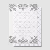 Silver Snowflake Winter Sweet 16 Pergament Einladungen (Versetzt (Einladung))