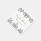 Silver Snowflake Winter Sweet 16 Serviette (Ecke)