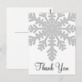 Silver Snowflake Winter Vielen Dank an die Postkar Postkarte (Vorne/Hinten)