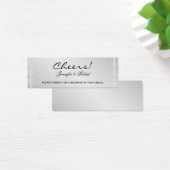 Silver Snowflake Winter Wedding Drinks Tickets (Schreibtisch)