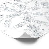 Silver Snowflake Winter Wedding Willkommenszeichen Poster (Ecke)