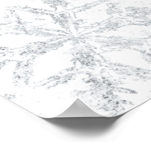 Silver Snowflake Winter Wedding Willkommenszeichen Poster (Ecke)