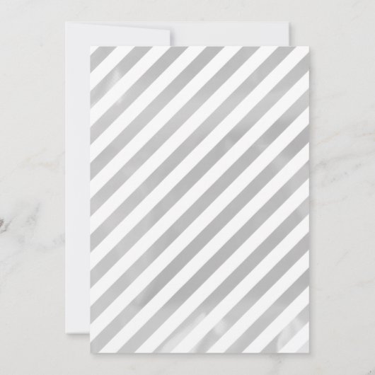 Silver Snowflake Winter White Baby Dusche Einladung (Rückseite)