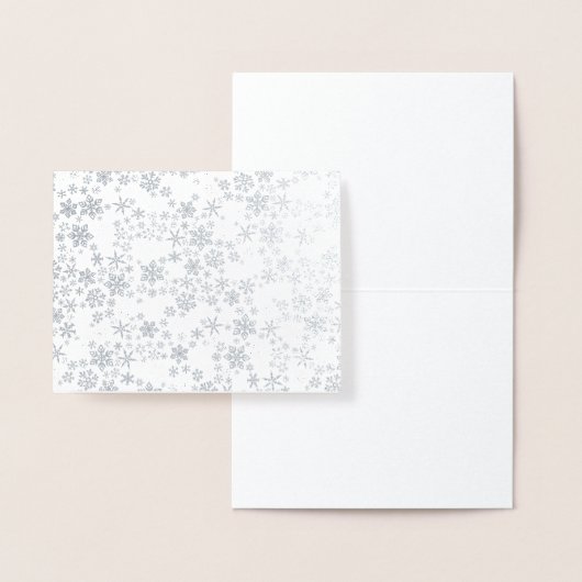 Silver Snowflake Wintercard Folienkarte (Anzeige)