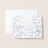 Silver Snowflake Wintercard Folienkarte (Vorderseite mit Umschlag)