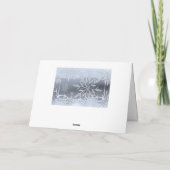 Silver Snowflake Wintereis elegant grau Karte (Rückseite)