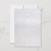 Silver Snowflake Winterweiße Hochzeitsempfehlung Einladung (Rückseite)