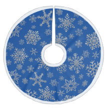 Silver Snowflakes auf Blue Christmas