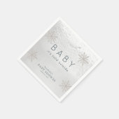 Silver Snowflakes Baby Dusche Serviette (Ecke)