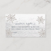 Silver Snowflakes Baby Showdusche Windeln Raffle T Begleitkarte (Vorderseite)
