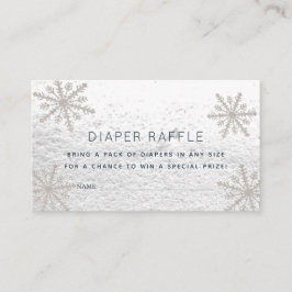 Silver Snowflakes Baby Showdusche Windeln Raffle T Begleitkarte