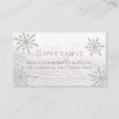 Silver Snowflakes Baby Showdusche Windeln Raffle T Begleitkarte (Vorderseite)