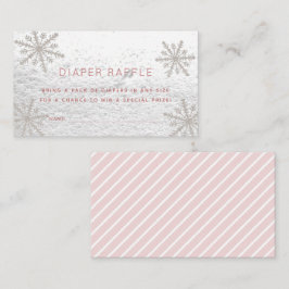 Silver Snowflakes Baby Showdusche Windeln Raffle T Begleitkarte