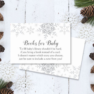 Silver Snowflakes Babydusche Bringen Sie ein Buch