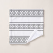 Silver Snowflakes   Badhandtuch Set (Waschlappen)