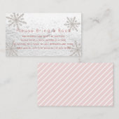 Silver Snowflakes Bitte bringen Sie eine Book Card Begleitkarte (Vorne/Hinten)