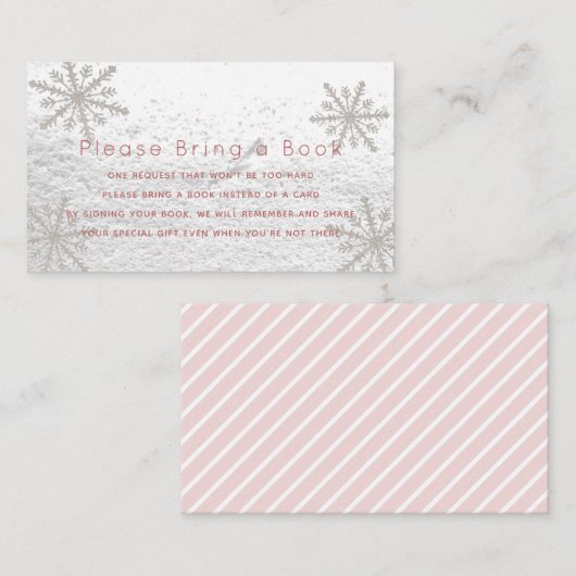 Silver Snowflakes Bitte bringen Sie eine Book Card Begleitkarte (Vorne/Hinten)