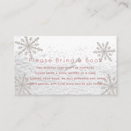 Silver Snowflakes Bitte bringen Sie eine Book Card Begleitkarte (Vorderseite)