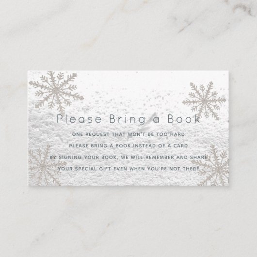 Silver Snowflakes Bitte bringen Sie eine Book Card Begleitkarte (Vorderseite)
