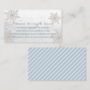 Silver Snowflakes Blau Bitte bringen Sie eine Book Begleitkarte