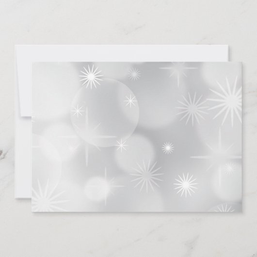 Silver Snowflakes Elegante Corporate Holiday Party Einladung (Rückseite)