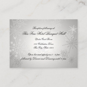 Silver Snowflakes Empfang Begleitkarte