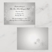 Silver Snowflakes Empfang Begleitkarte (Vorne/Hinten)