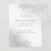 Silver Snowflakes Empfang Begleitkarte (Vorderseite)