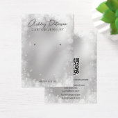 Silver Snowflakes festliche QR Code Ohrring-Anzeig (Schreibtisch)