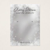 Silver Snowflakes festliche QR Code Ohrring-Anzeig (Vorderseite)