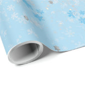 SILVER SNOWFLAKES GESCHENKPAPIER (Rolleneckpunkt)