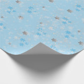 SILVER SNOWFLAKES GESCHENKPAPIER (Ecke)