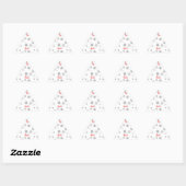 Silver Snowflakes Gift Tags Dreieckiger Aufkleber (Blatt)