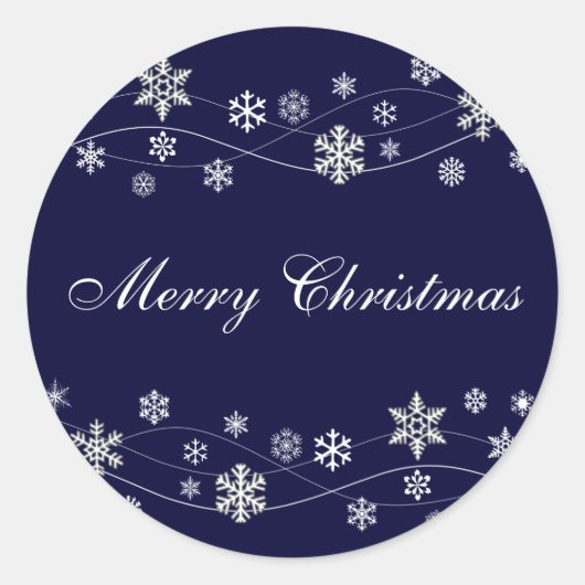 Silver Snowflakes Holiday Stickers (Vorderseite)
