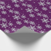 Silver Snowflakes Holiday Wrapping Paper Geschenkpapier (Ecke)
